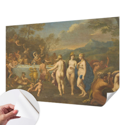 3D photo wallpaper mural with an ancient feast motif