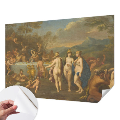 3D photo wallpaper mural with an ancient feast motif