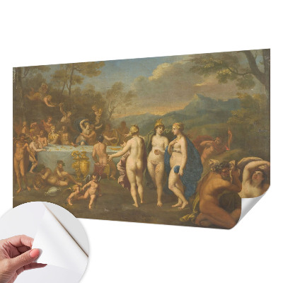 3D photo wallpaper mural with an ancient feast motif