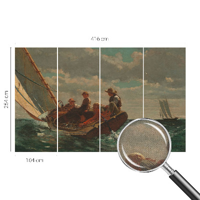 Peel and stick wall mural with a sea expedition design