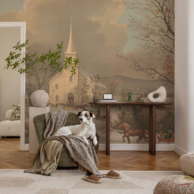 Self-adhesive wall mural Winter landscape