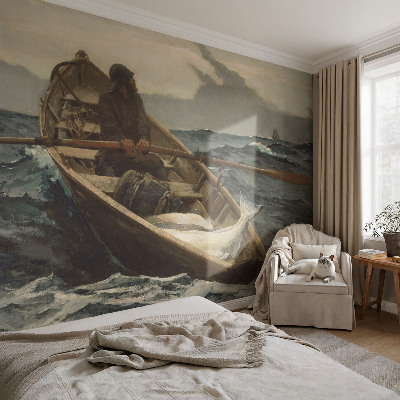 Self-adhesive photo wallpaper featuring a fisherman at sea