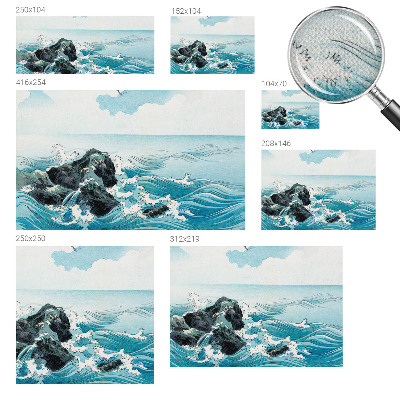 Removable wall mural featuring a sea scene