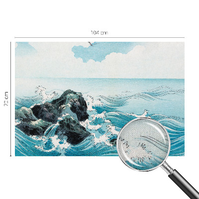 Removable wall mural featuring a sea scene