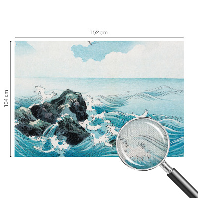Removable wall mural featuring a sea scene