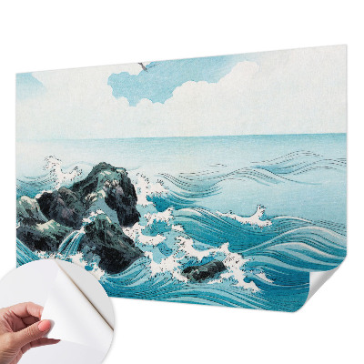 Removable wall mural featuring a sea scene