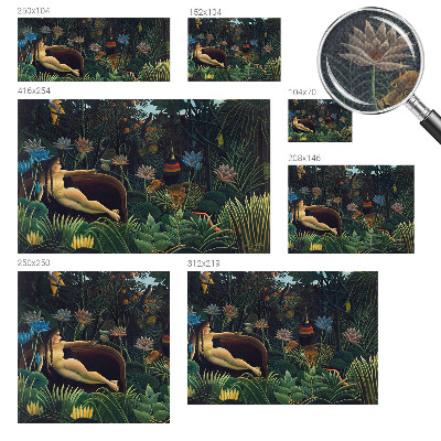 Peel and stick wall mural for bedroom with an exotic jungle design