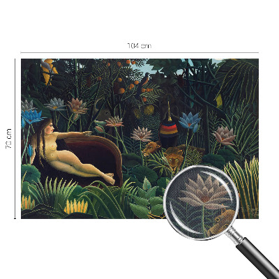 Peel and stick wall mural for bedroom with an exotic jungle design