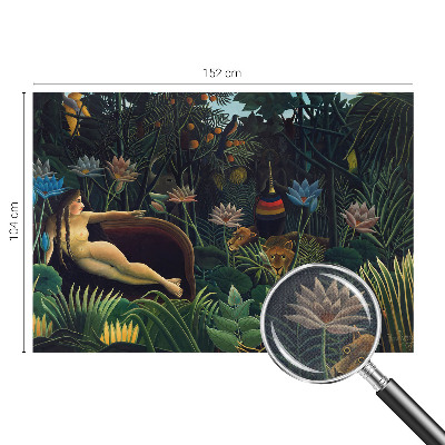 Peel and stick wall mural for bedroom with an exotic jungle design