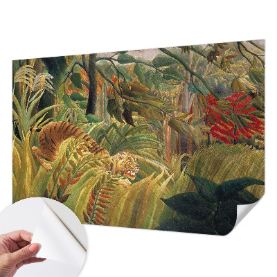 3D wall mural with an exotic tiger motif