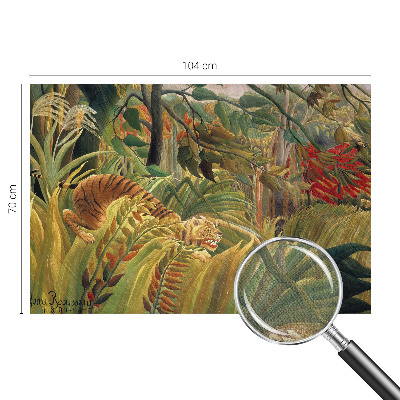 3D wall mural with an exotic tiger motif