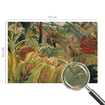 3D wall mural with an exotic tiger motif