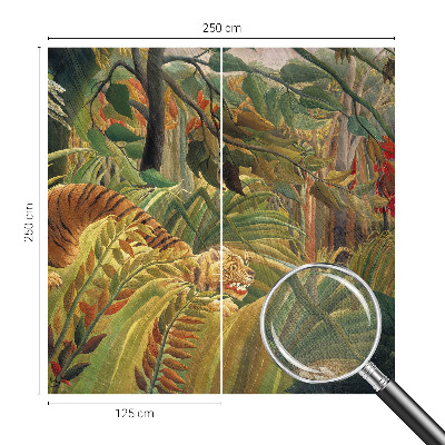 3D wall mural with an exotic tiger motif