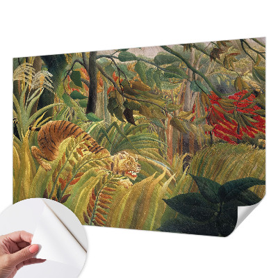 3D wall mural with an exotic tiger motif