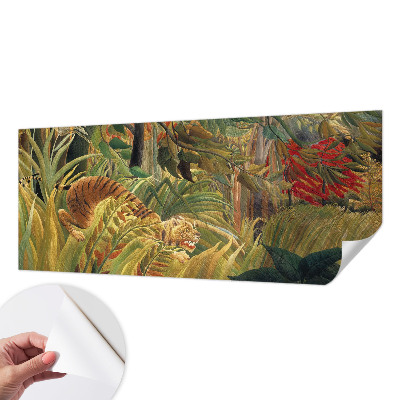 3D wall mural with an exotic tiger motif