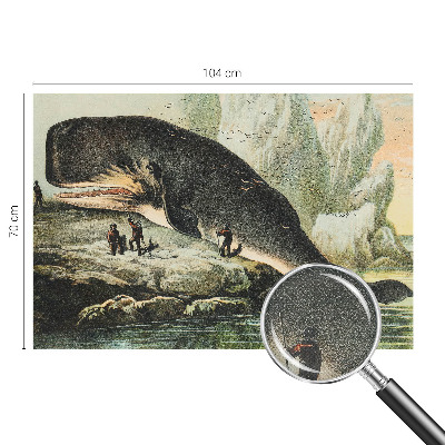 Peel and stick wall mural with a sea gigantism design