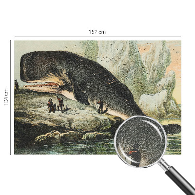 Peel and stick wall mural with a sea gigantism design