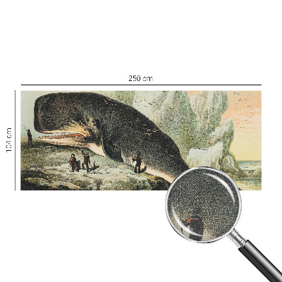 Peel and stick wall mural with a sea gigantism design