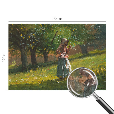 Peel and stick wallpaper mural featuring an autumn afternoon scene