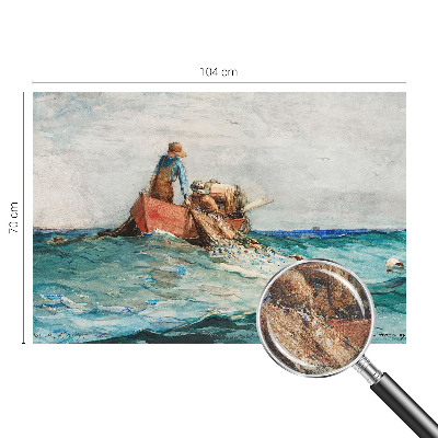 Self-adhesive wall mural with a sea expedition motif