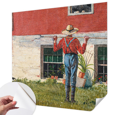 Self-adhesive photo wallpaper with a village scene
