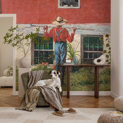 Self-adhesive photo wallpaper Village scene