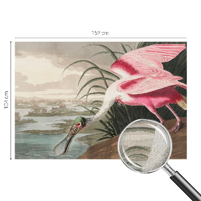 Removable wall mural wallpaper with an exotic bird design