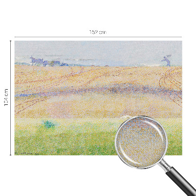 Peel and stick wall mural for living room with a summer field design