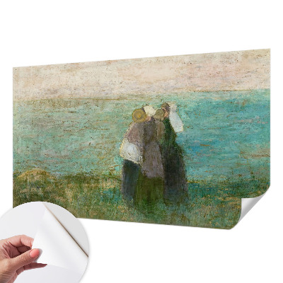 Peel and stick wall mural for bedroom Seaside reflection