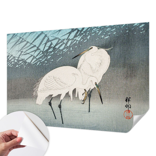 Peel and stick wall mural for kids' room Delicate birds