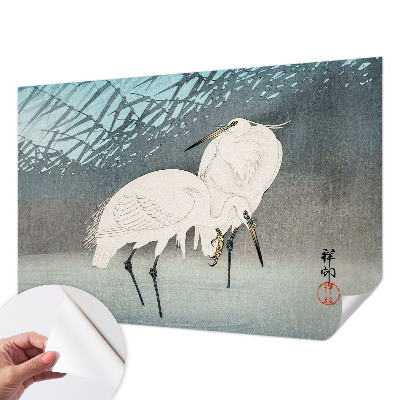 Peel and stick wall mural for kids' room with a delicate bird motif