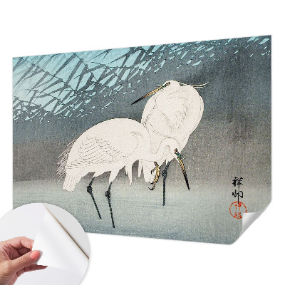 Peel and stick wall mural for kids' room with a delicate bird motif