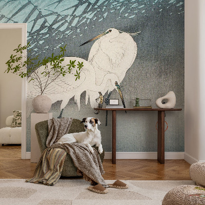 Peel and stick wall mural for kids' room Delicate birds