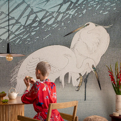 Peel and stick wall mural for kids' room with a delicate bird motif