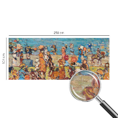 3D wall mural with a beach scene