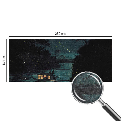 3D photo wallpaper mural with evening lights motif