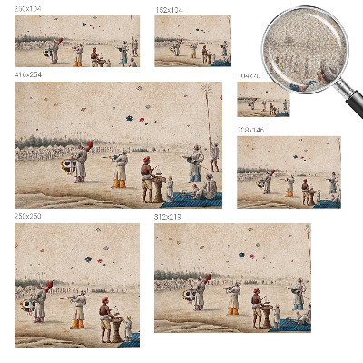 Nursery wall mural with a design of soaring kites