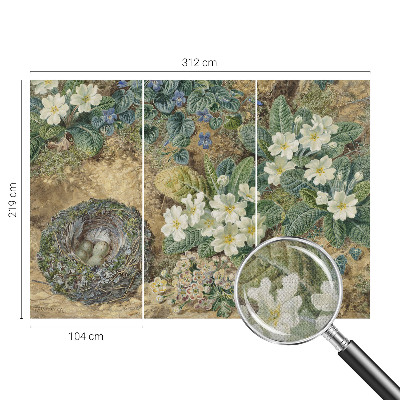 Children's wall mural Spring composition