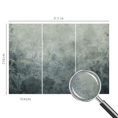 Peel and stick wallpaper mural with an elegant botanical design