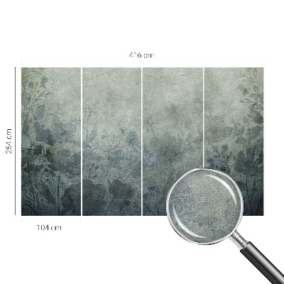 Peel and stick wallpaper mural with an elegant botanical design