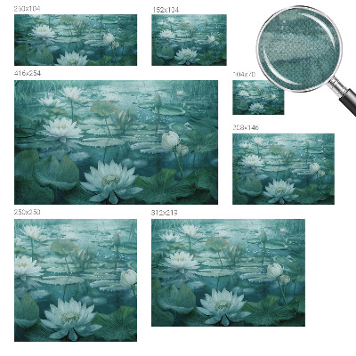 Peel and stick wall mural featuring water flowers