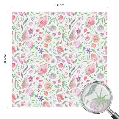 Privacy window film Floral pattern
