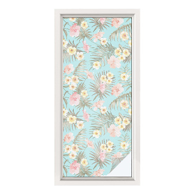 Colored window film stained glass Tropical pattern