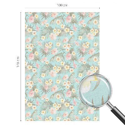 Colored window film stained glass Tropical pattern