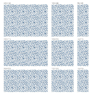 Frosted glass film stained glass effect Blue strokes