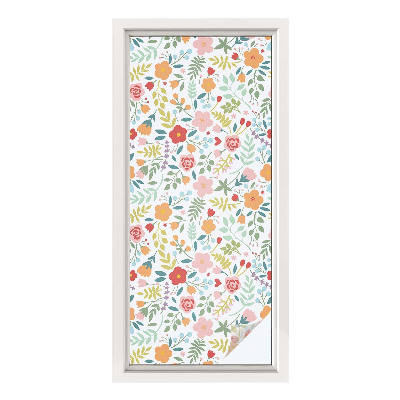 Colored window film stained glass Floral pattern