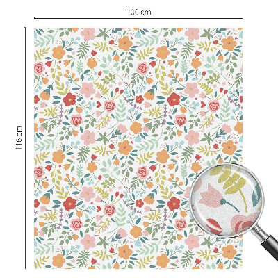 Colored window film stained glass Floral pattern