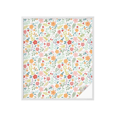 Colored window film stained glass Floral pattern