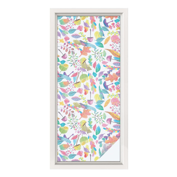 Frosted glass film stained glass effect Colorful composition