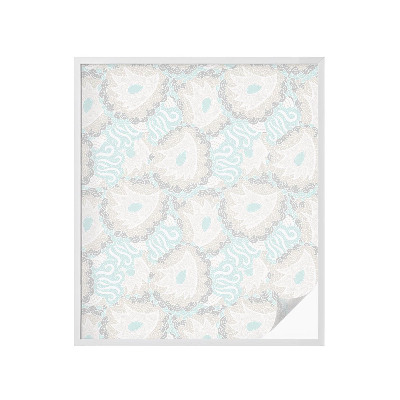 Opaque window film stained glass style Delicate feathers